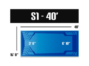 S1 Series fiberglass swimming pool package