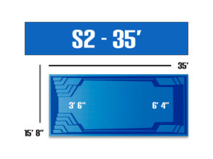 S2 Series fiberglass swimming pool package